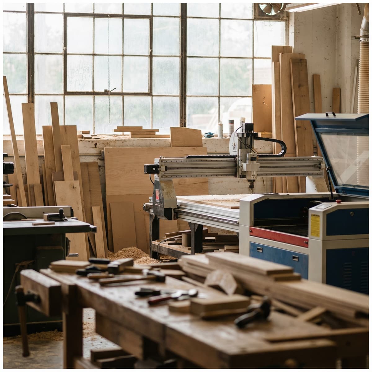 Quiet day in the Timber & Smoke workshop