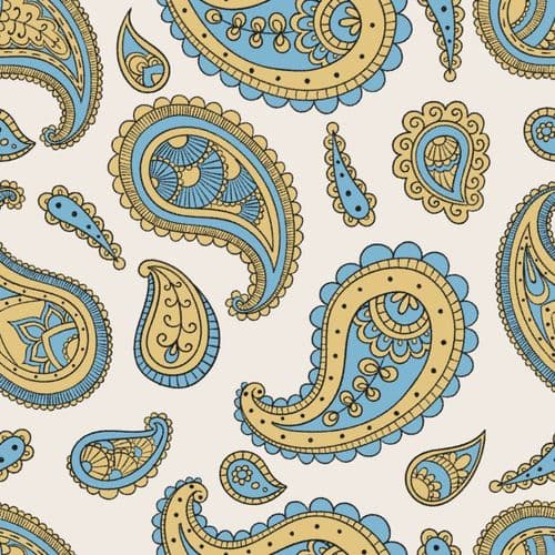 Traditional Paisley pattern — the curved floral motif that inspired the engraving